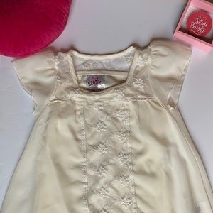 Beautees lace overlay cream color t-shirt